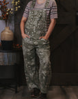 Eesome Bandana Printed Barrel Overalls - Vintage Army