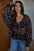 By Together Persephanie Sheer Top in Black Multi - front view