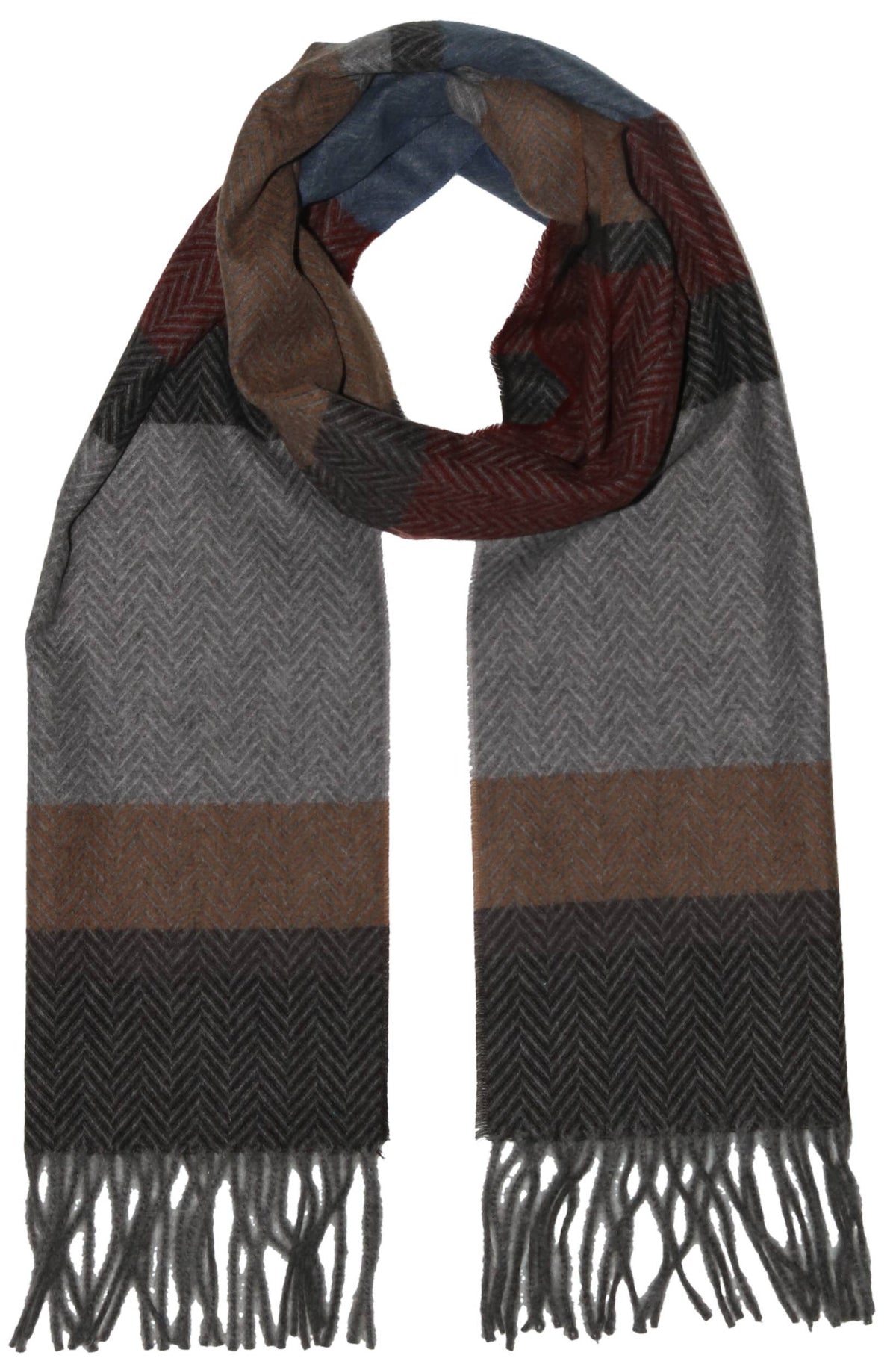 Multi Herringbone Stripe: Grey
