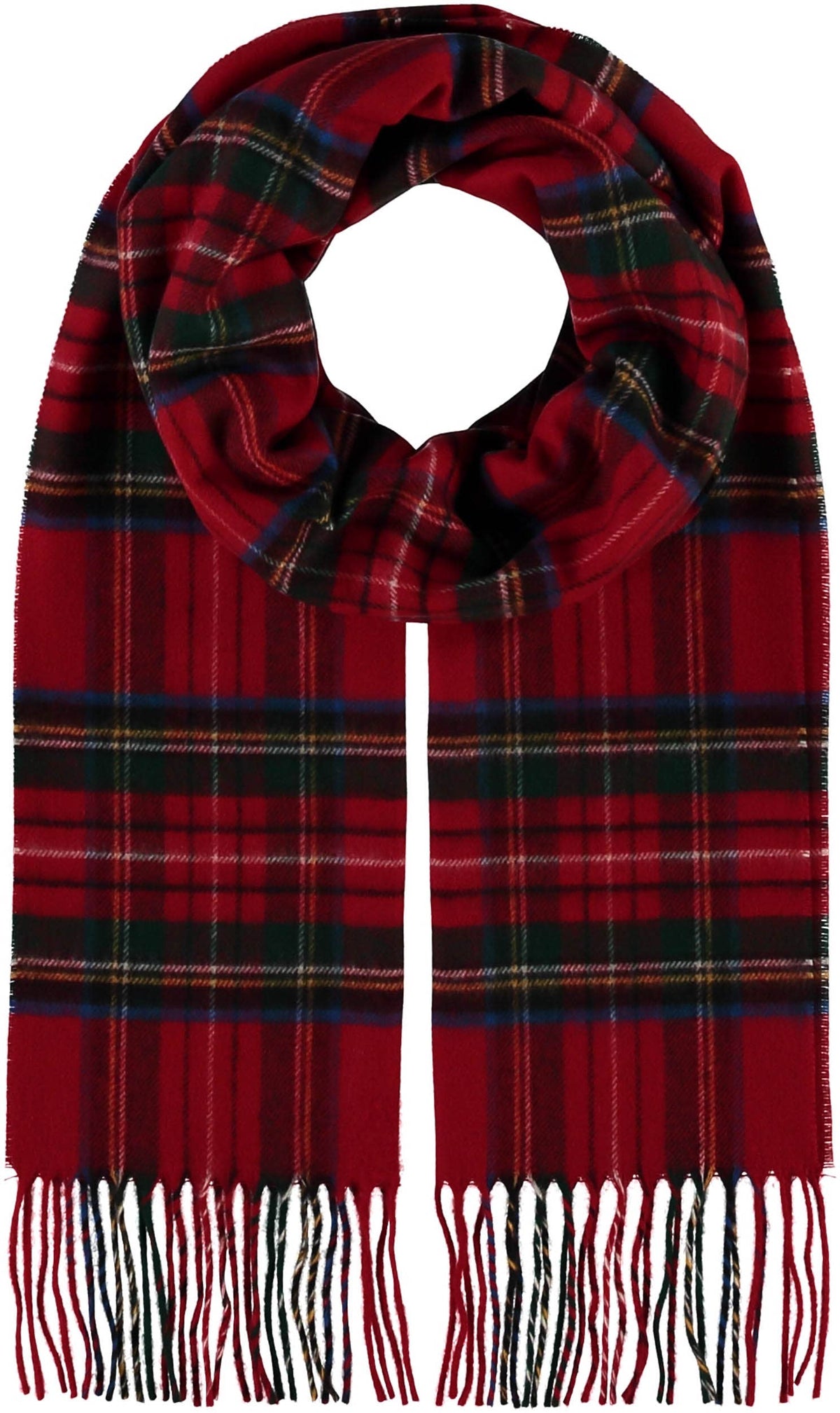 Traditional Tartan Cashmink® Scarf: Red