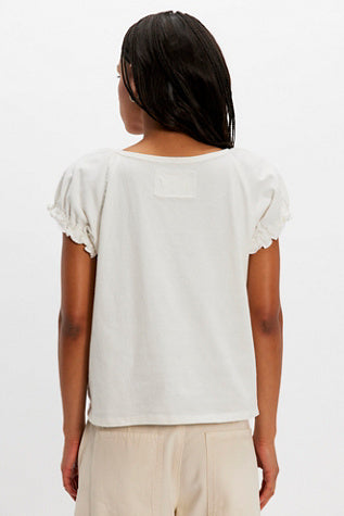 Free People Issa Tee in Clean Ivory - detail view