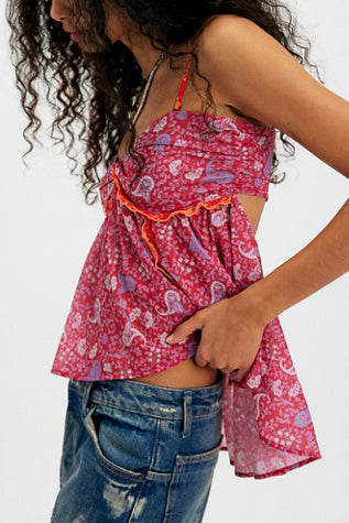 Free People Malia Tube Top - Raspberry, back view