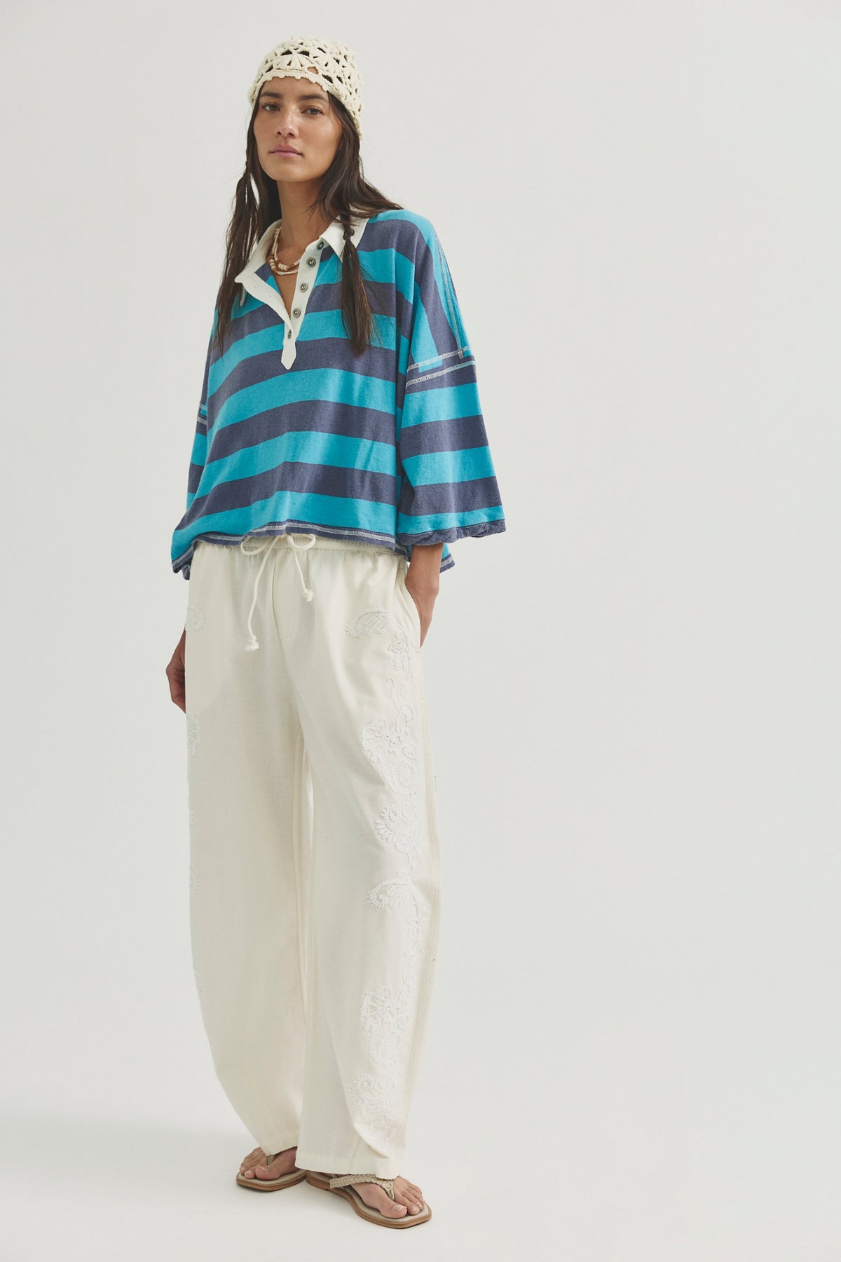 Free People Auggie Tee - Night Shadow, back view