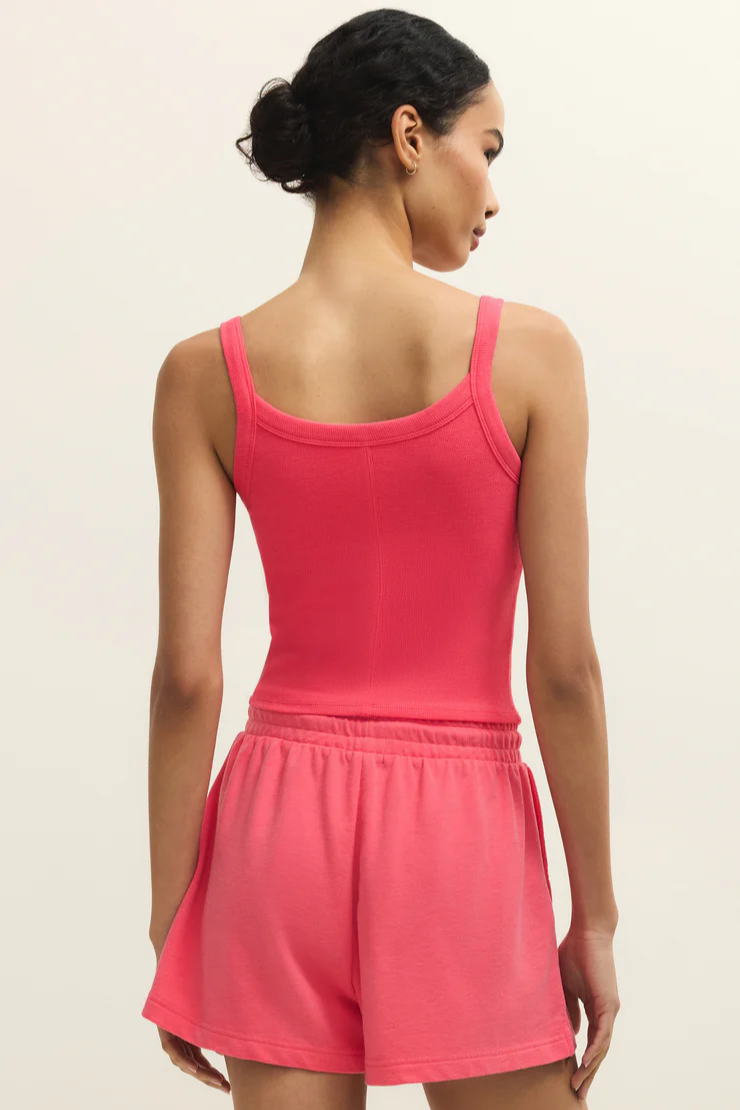 Z Supply World Tour Rib Tank in Paloma, back view