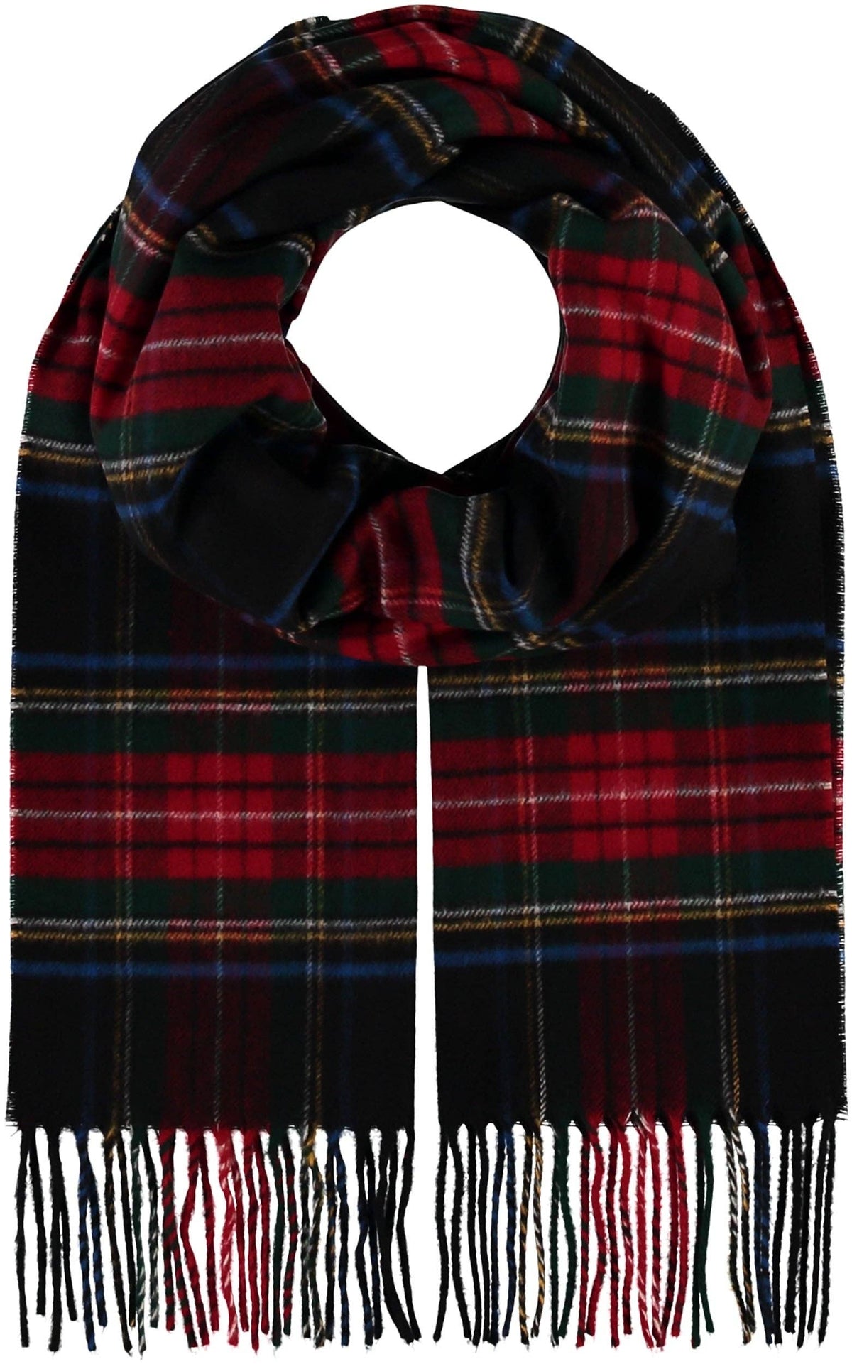 Traditional Tartan Cashmink® Scarf: Black