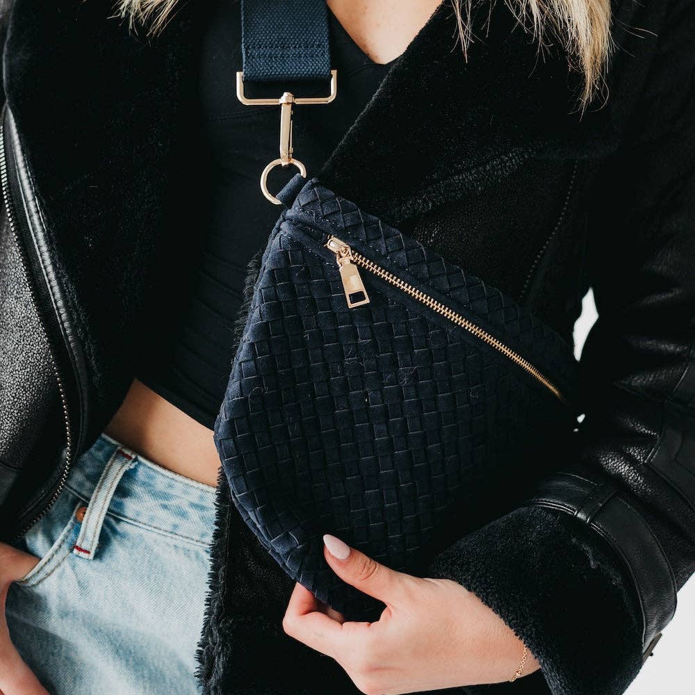 Suede Westlyn Woven Bum Bag - NEW COLORS!: Suede Taupe