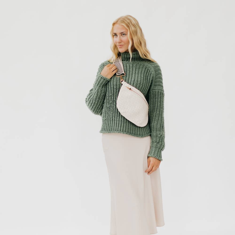 Westlyn Woven Bum | Checkered Gray/Navy