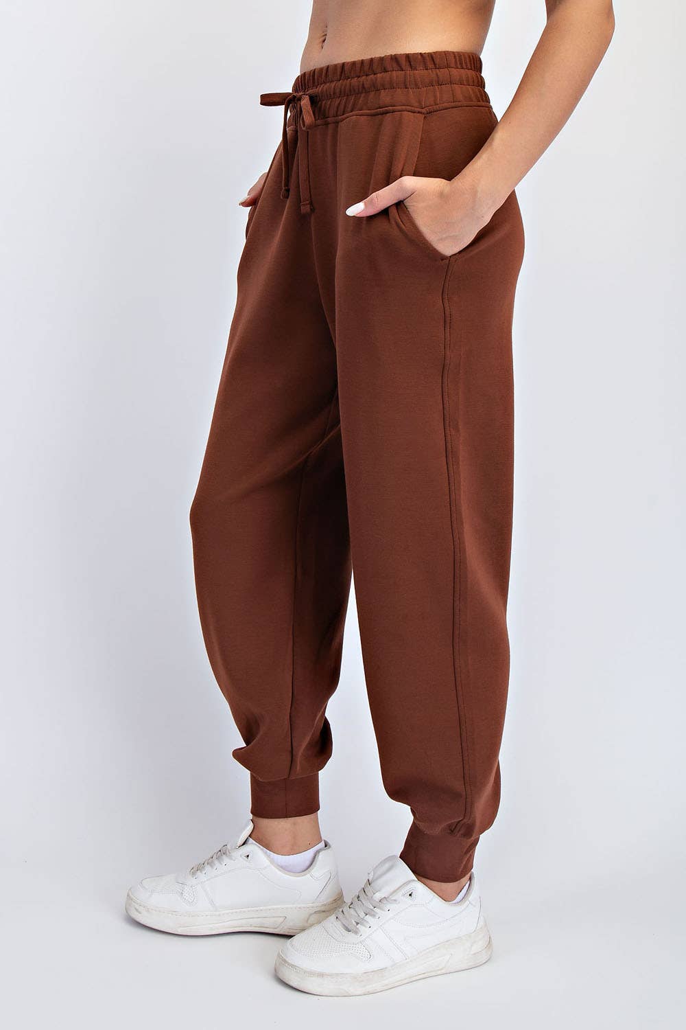 Modal Scuba Jogger Pant - Chestnut