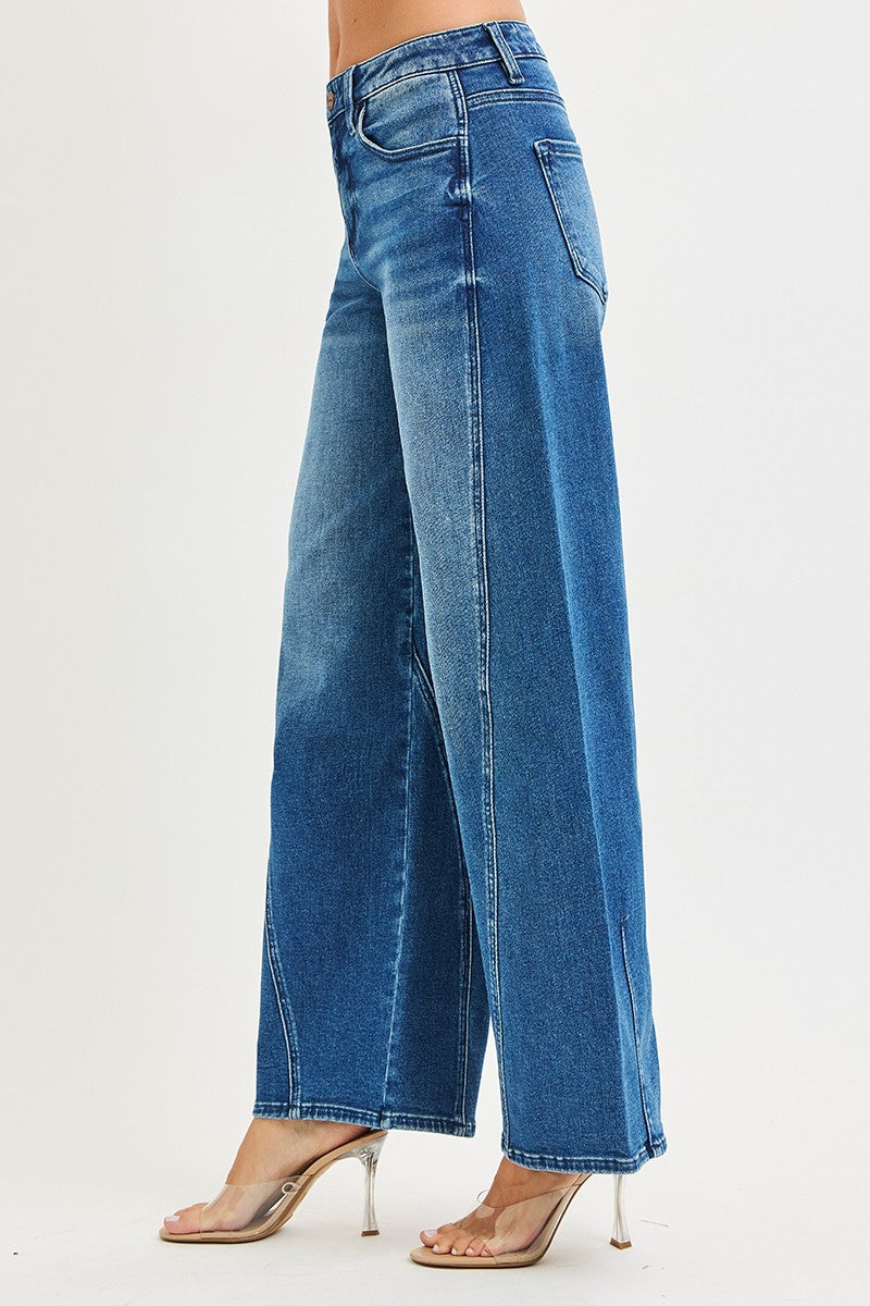 Risen Slouchy Barrel Jean - Dark