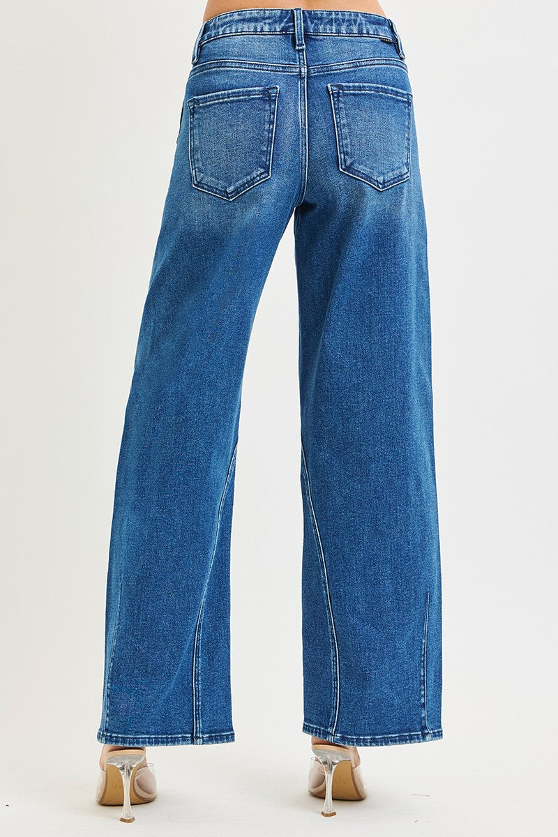 Risen Slouchy Barrel Jean - Dark