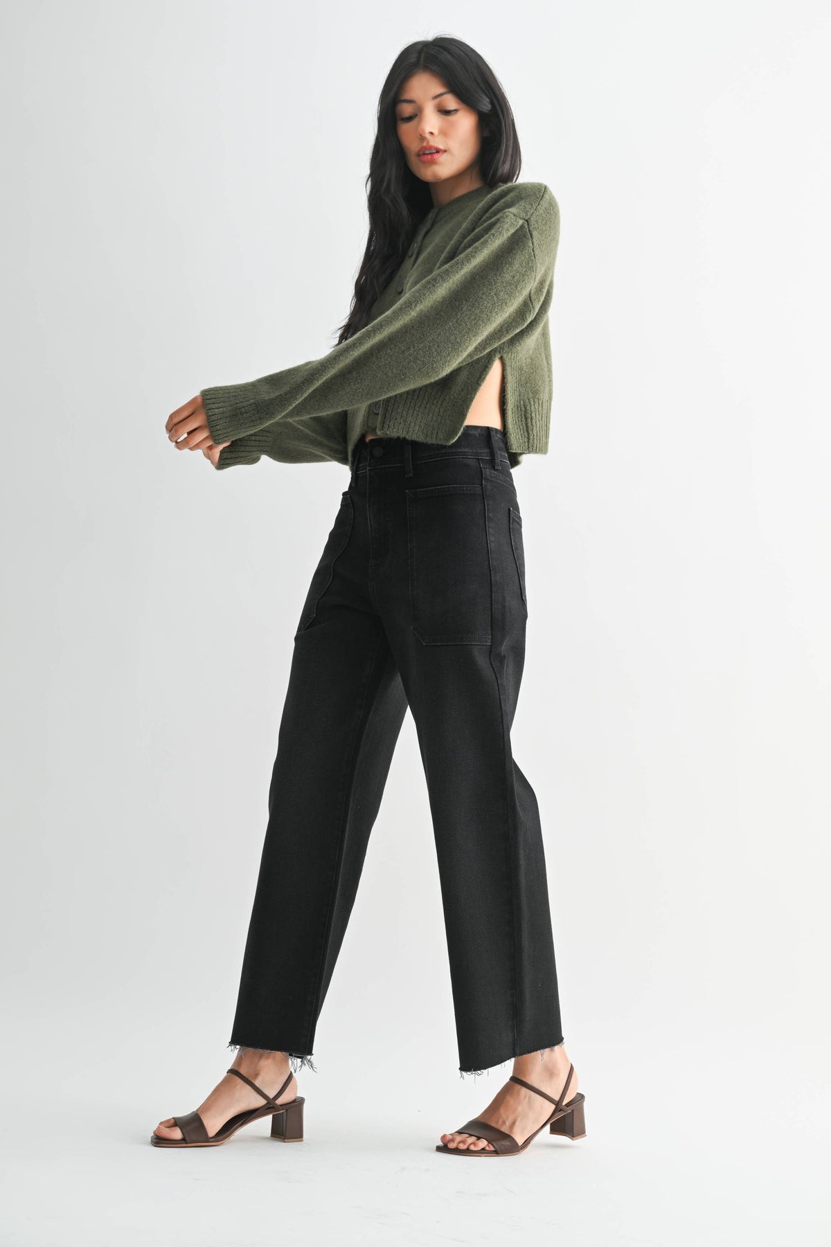 Just Black Utility Wide Leg - Washed Black