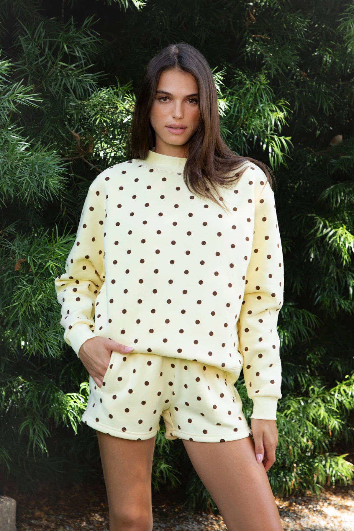 TICTOC Pippa Polka Dot Sweatshirt - Pink/Brown