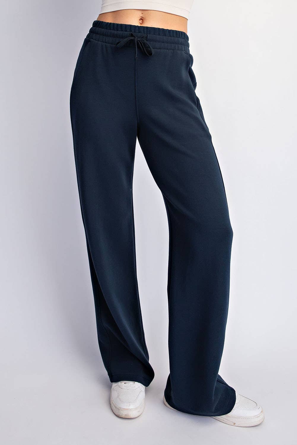 Rae Mode Modal Scuba Straight Pant - Smoky Navy