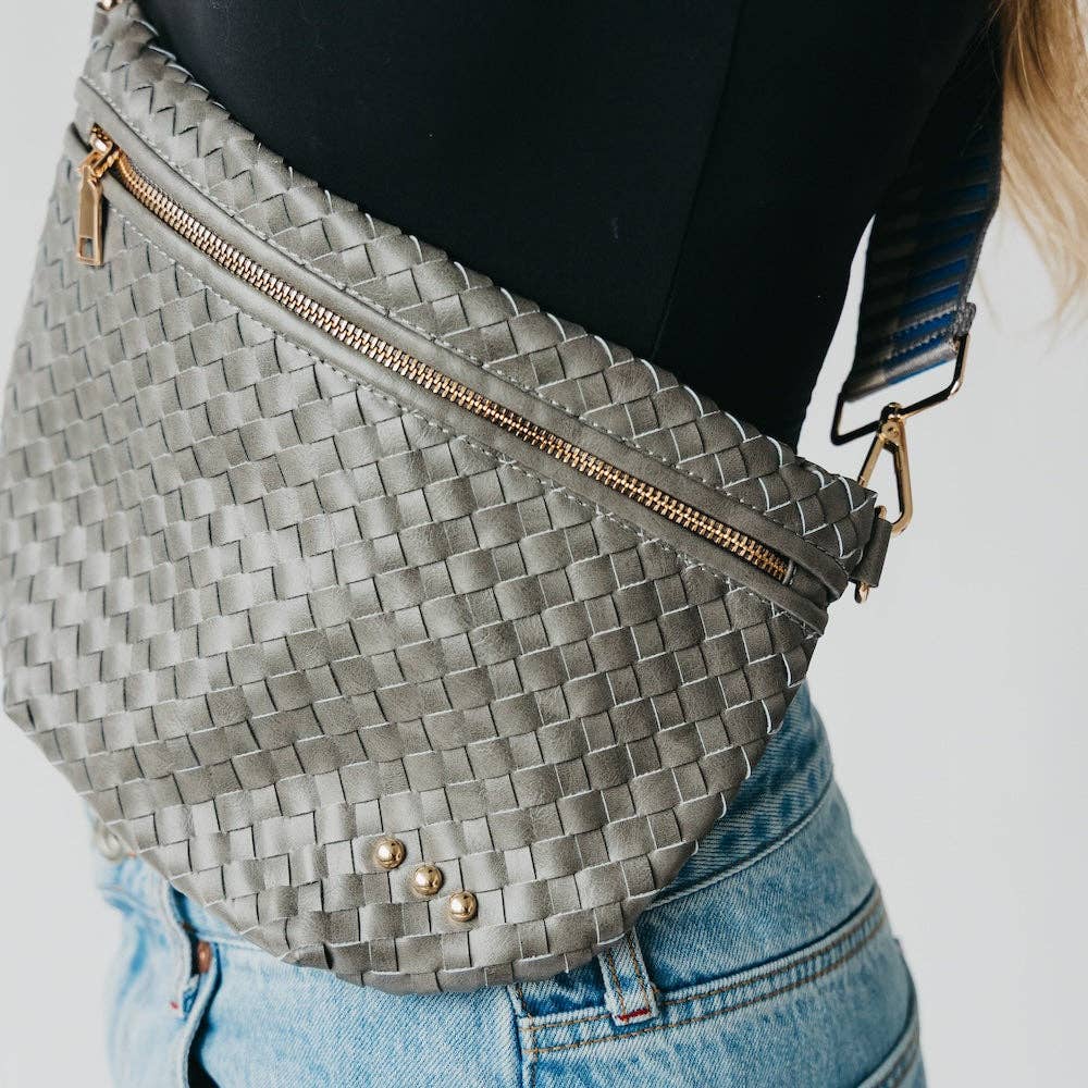 Westlyn Woven Bum Bag -  Checkered Coffee