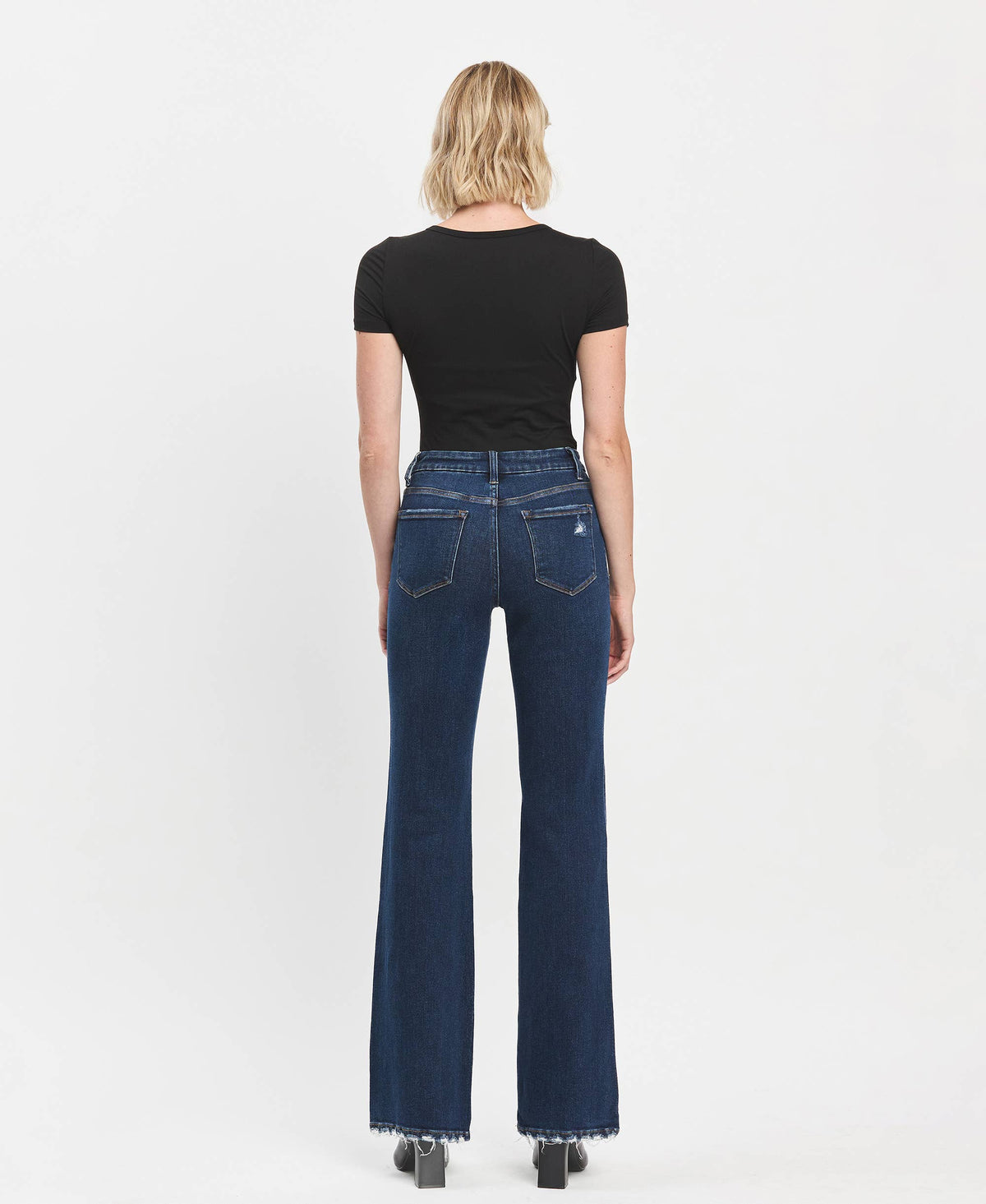 Vervet Bella Flare Jeans in Restructure dark wash