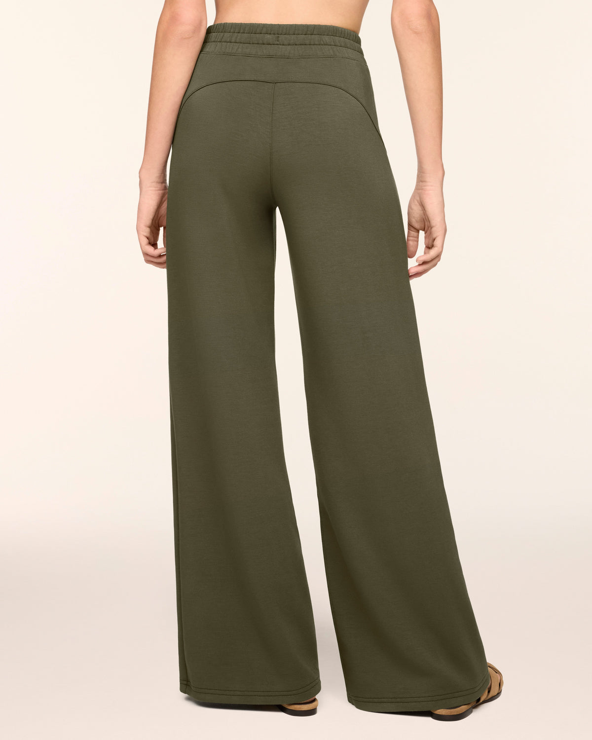 Spanx Wide Leg Pants in Monstera - side view