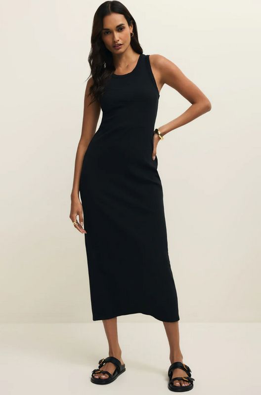Z Supply Clarke Midi Dress in Black