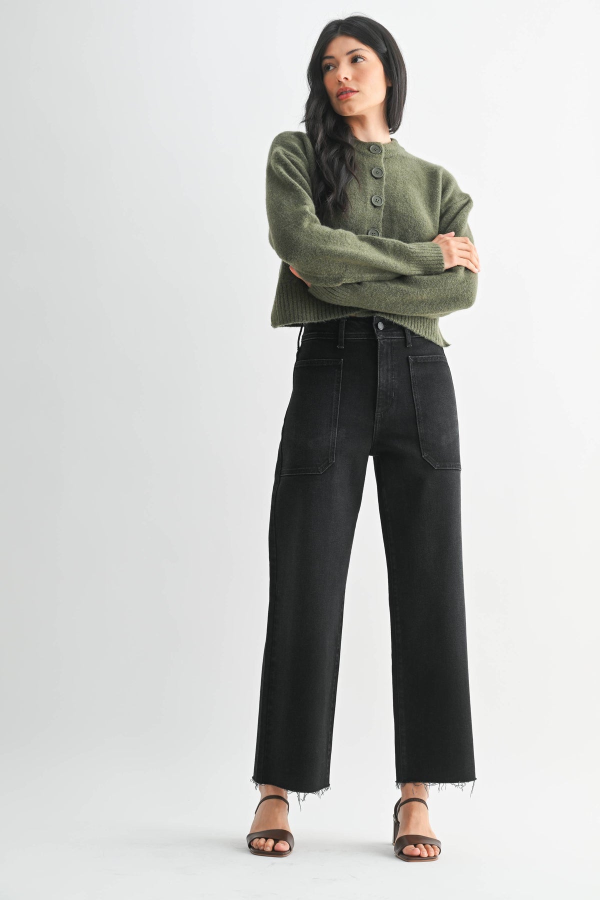 Just Black Utility Wide Leg - Washed Black