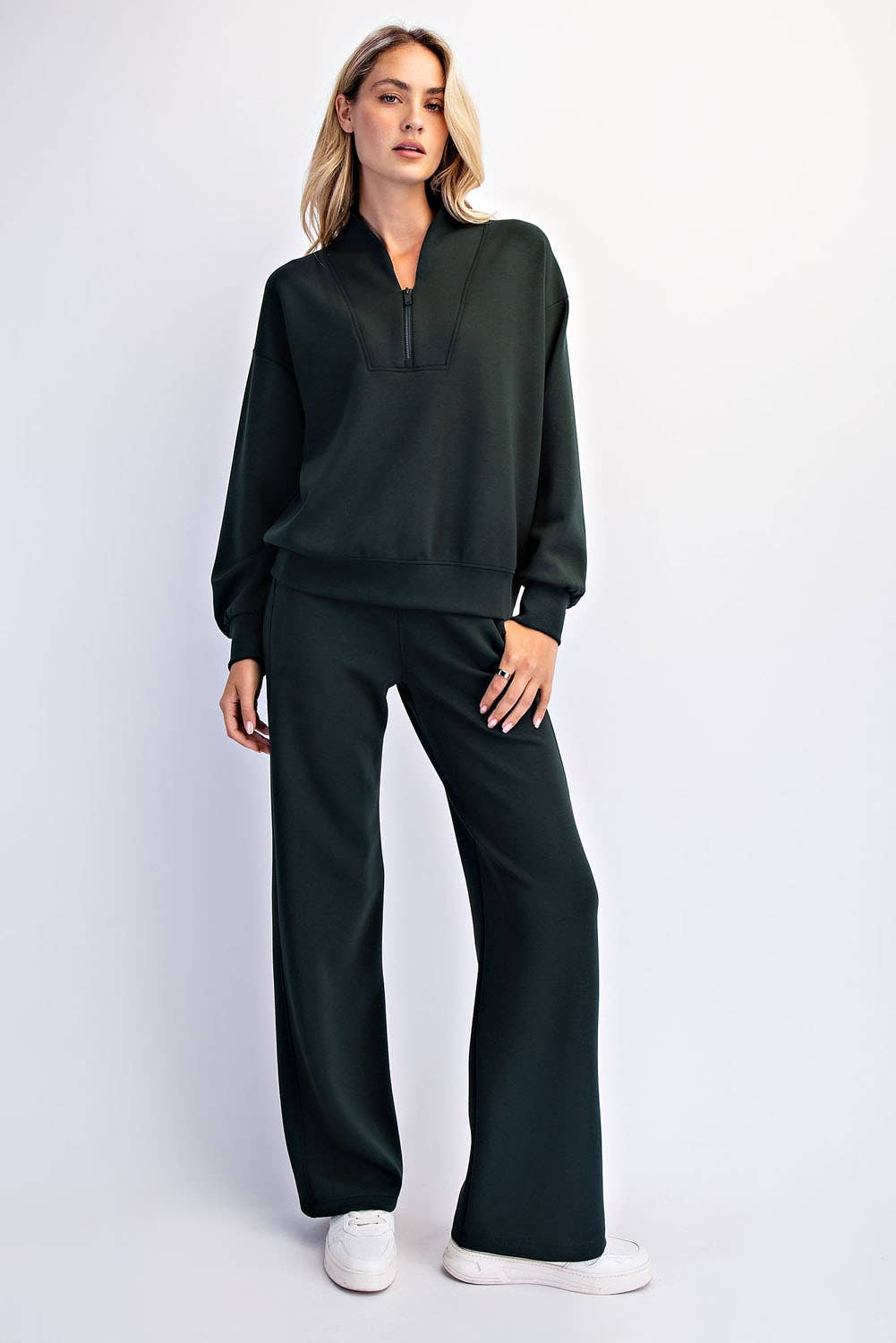 Modal Scuba Straight Pant - Regency Green
