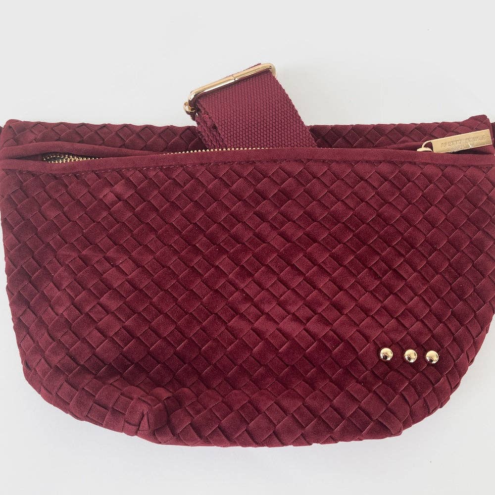 Suede Westlyn Woven Bum Bag - NEW COLORS!: Suede Taupe