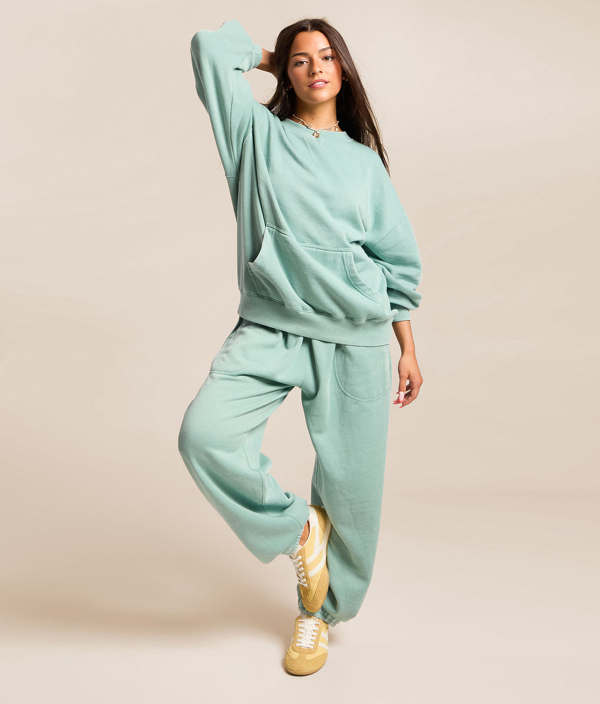 Free People Slow It Down Jogger in Aqua