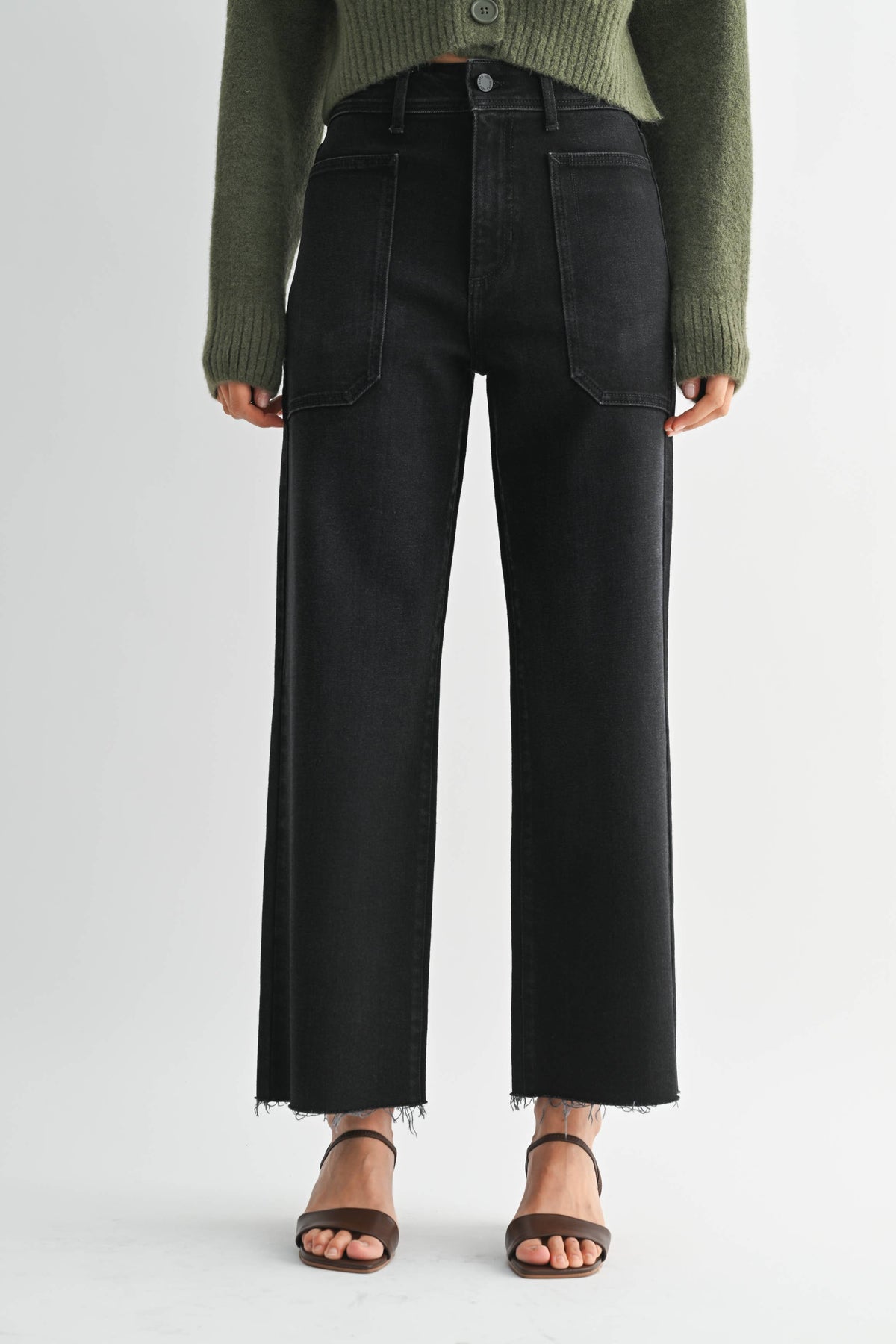 Just Black Utility Wide Leg - Washed Black