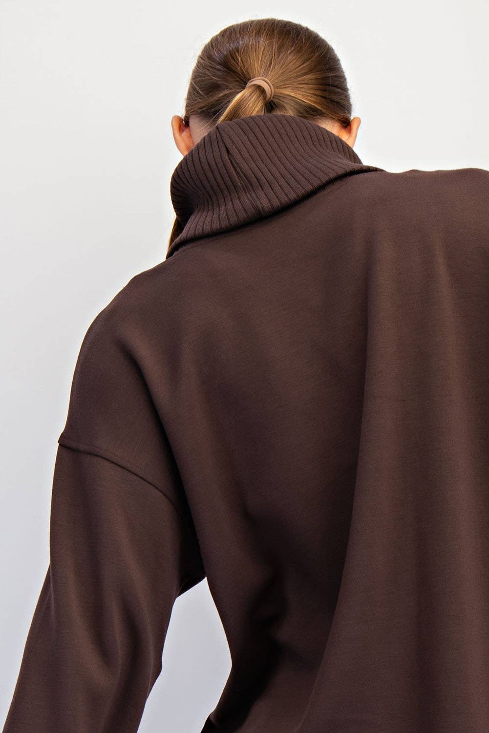 Rae Mode Scuba Luxe Turtleneck - Espresso
