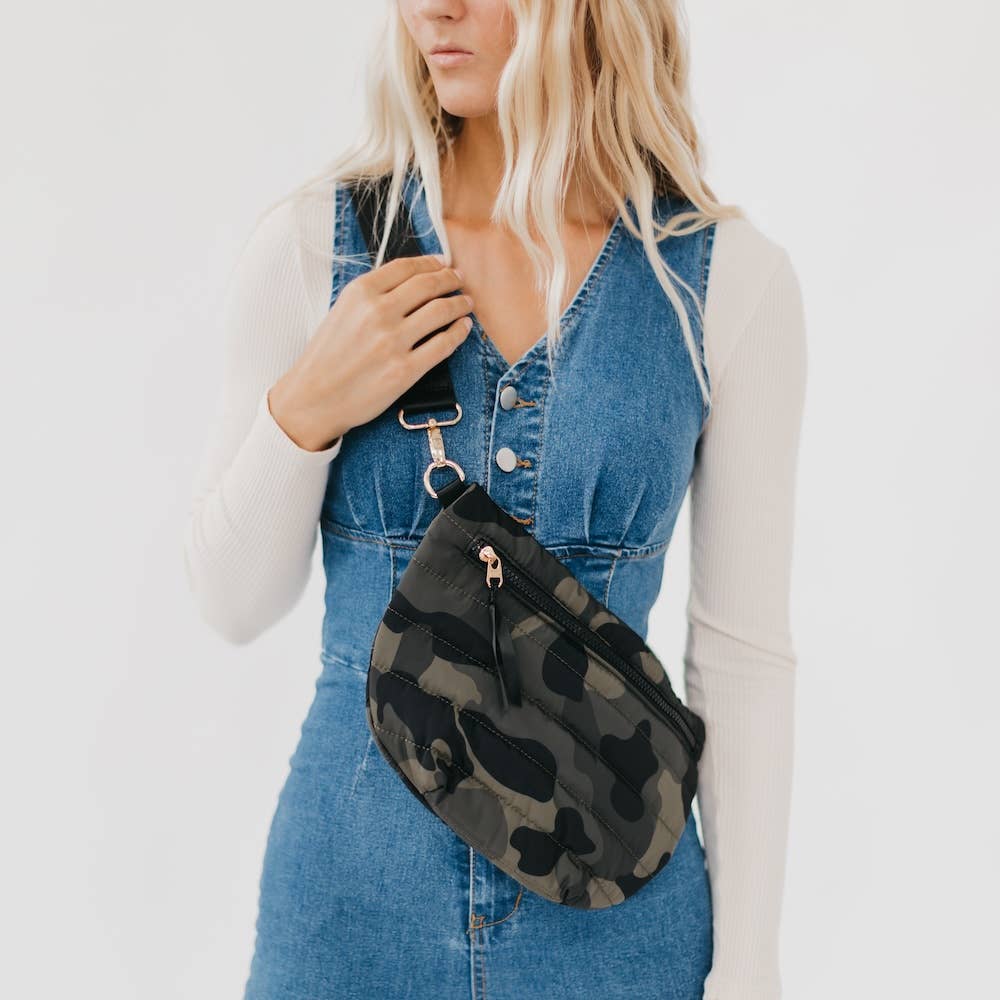 Jolie Puffer Belt Bag|Sand