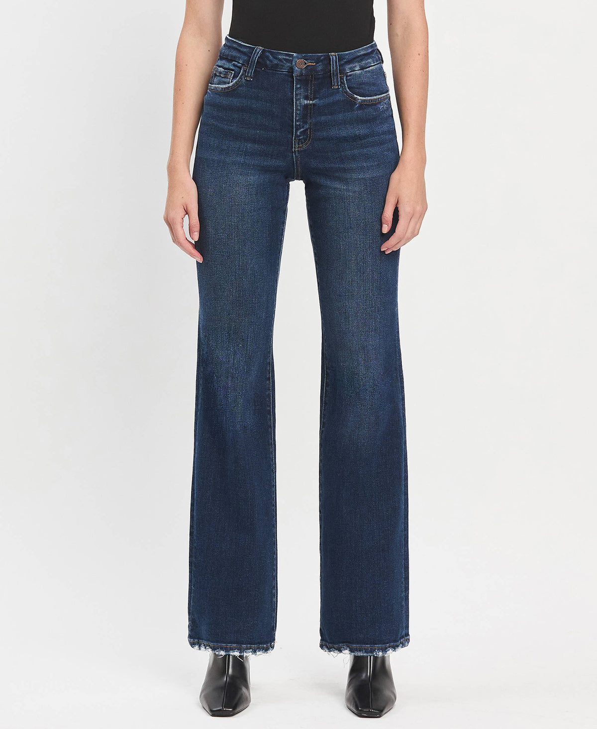 Vervet Bella Flare Jeans in Restructure dark wash