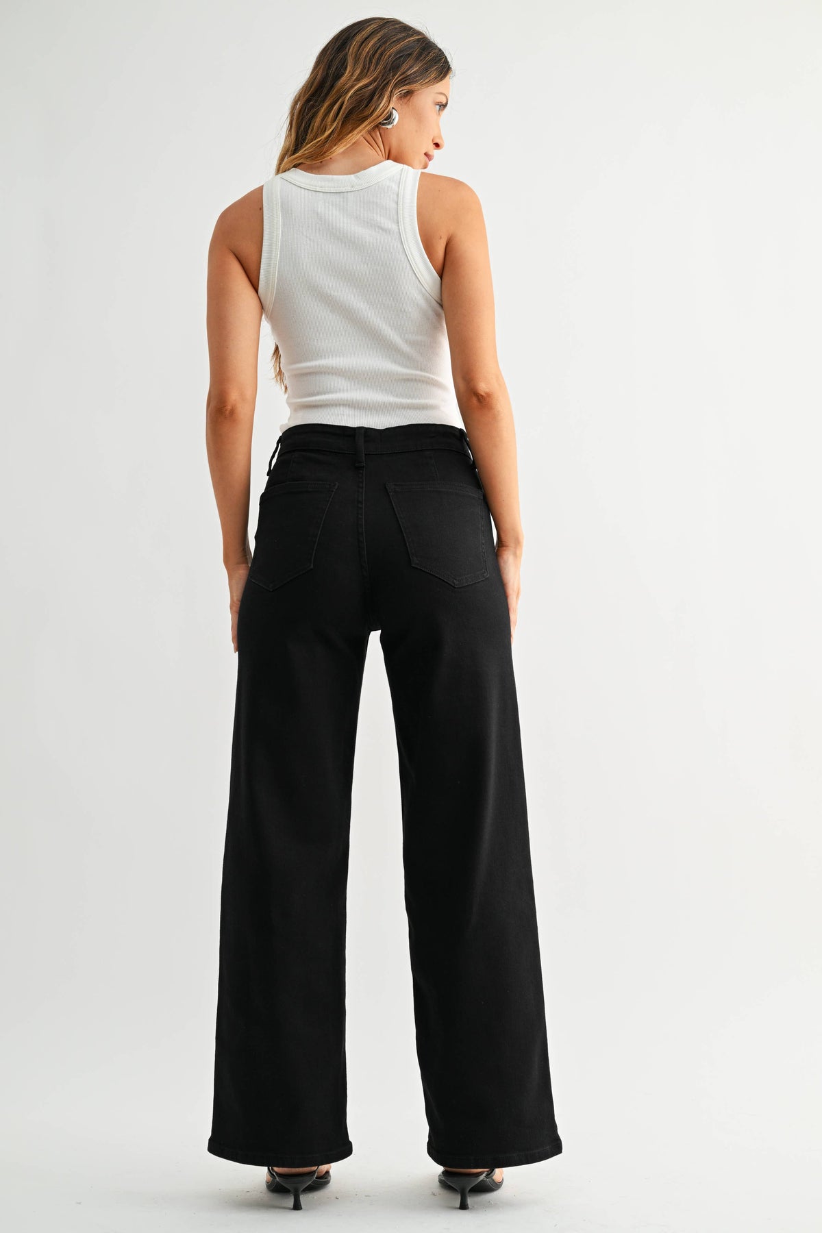 JBD Hidden Pocket High Rise Trouser - Black