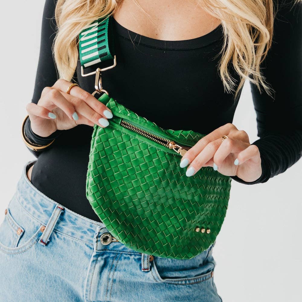 Westlyn Woven Bum Bag -  Checkered Coffee