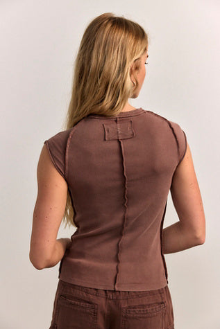 Free People Ever Had Tee in Brunette - detail view