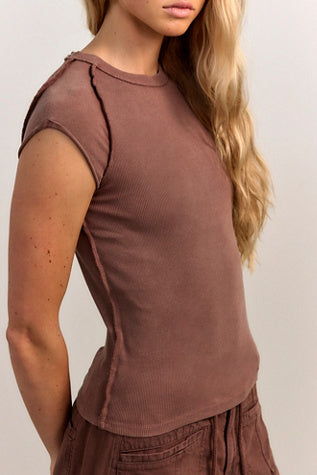 Free People Ever Had Tee in Brunette - side view