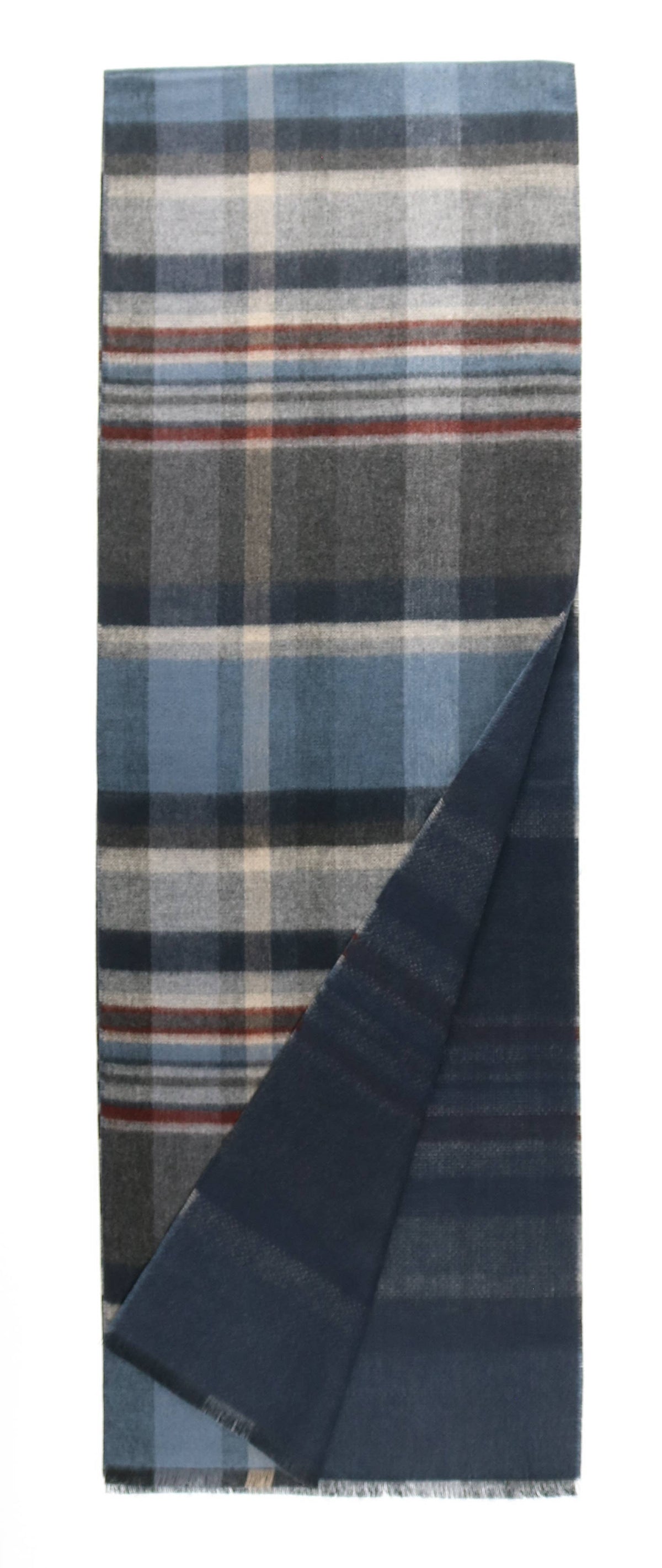 Multi Plaid/ Solid Reversible: Chocolate