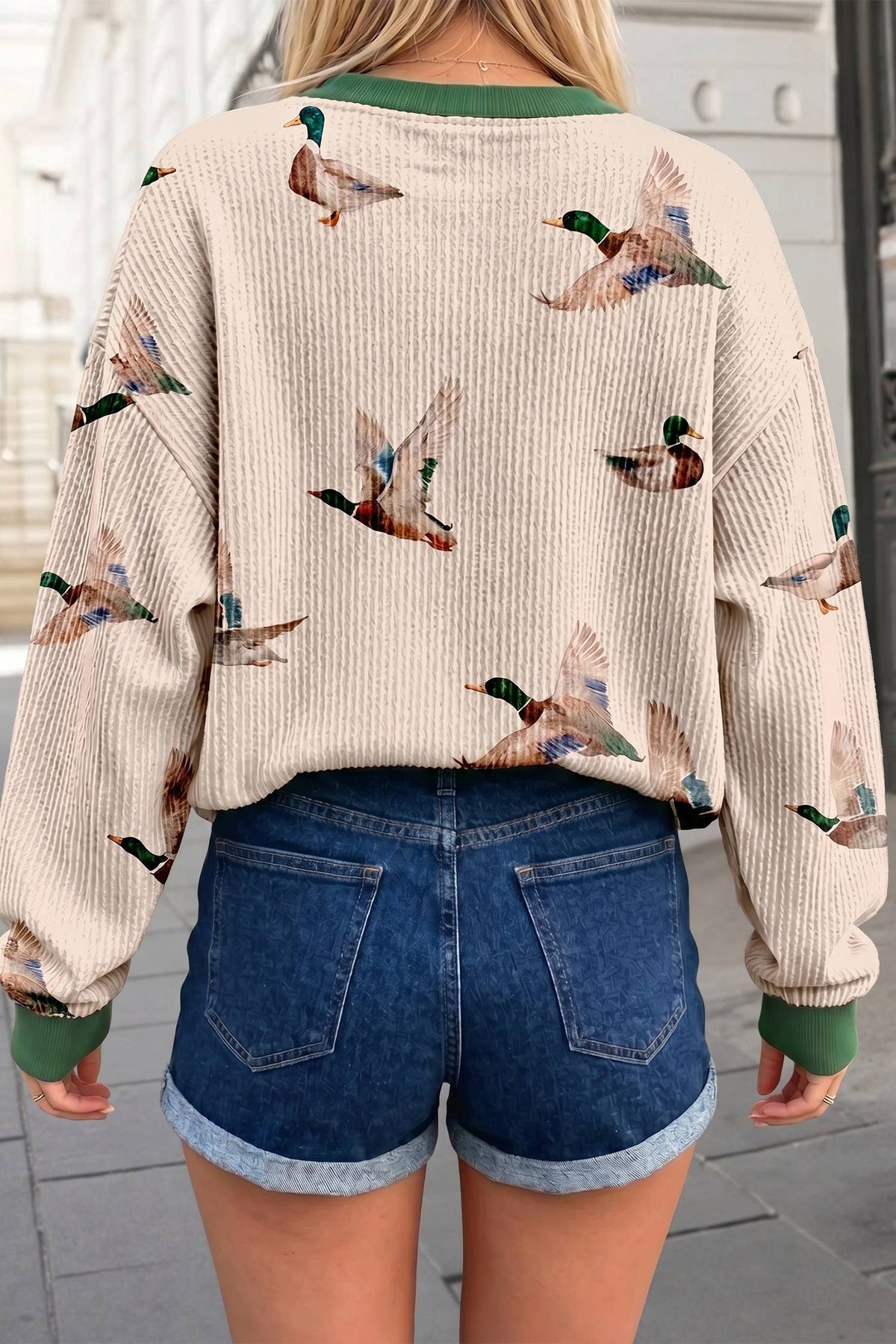 Mallard Round Neck Long Sleeve Top