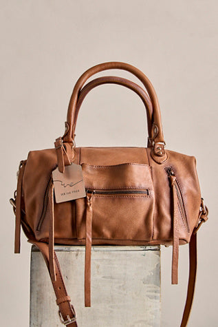 Free People We The Free Baby Emerson Tote Bag - Saddle, front view