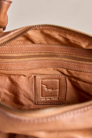 Free People We The Free Baby Emerson Tote Bag - Saddle, interior detail