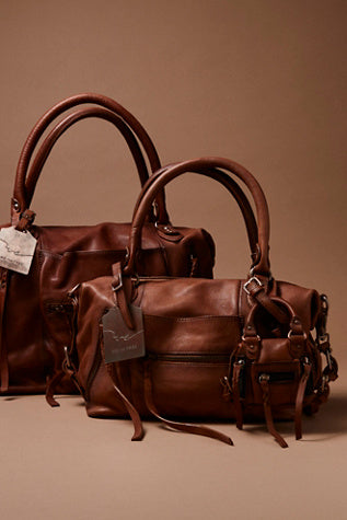 Free People We The Free Baby Emerson Tote Bag - Saddle, styled view