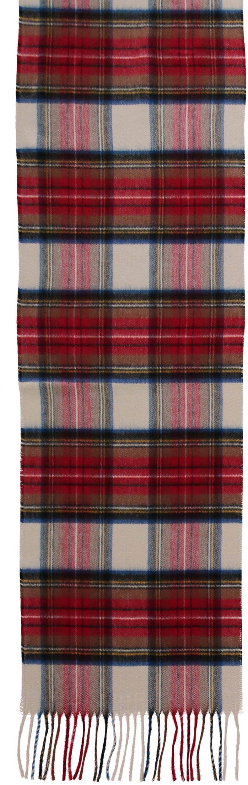 Traditional Tartan Cashmink® Scarf: Cream