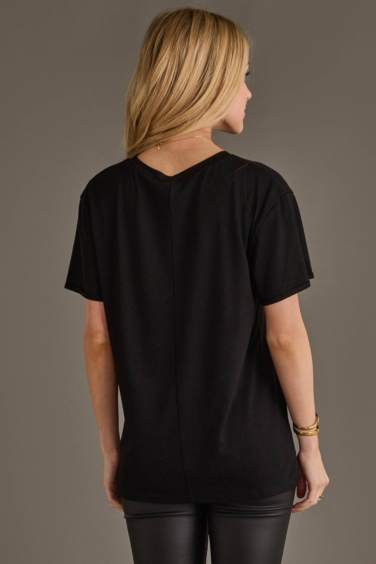 Panache Jesus Saves, I Spend Tee in Black - back view