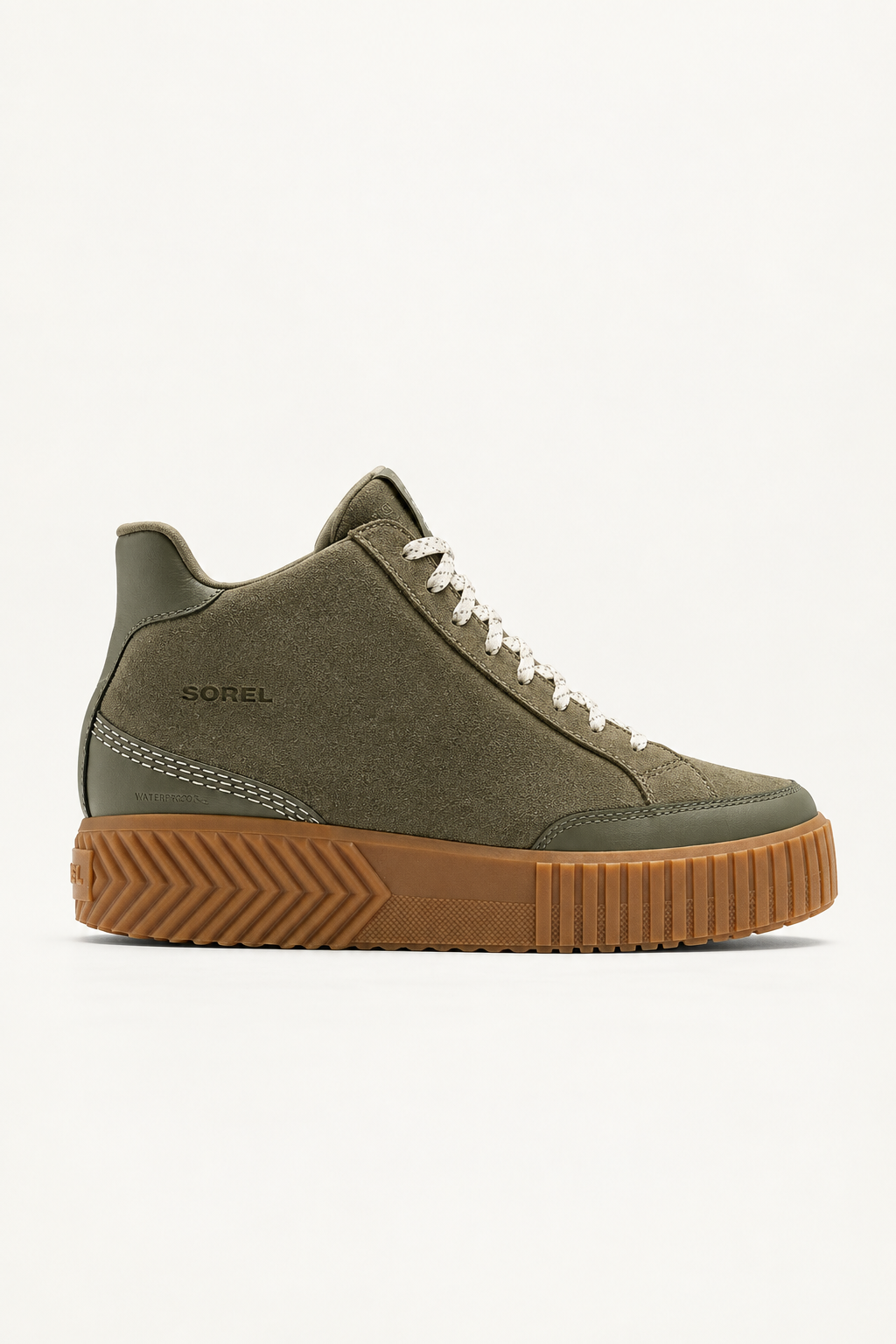 Sorel Ona Ave Zip Mid Waterproof Boot - Stone Green, Gum 2