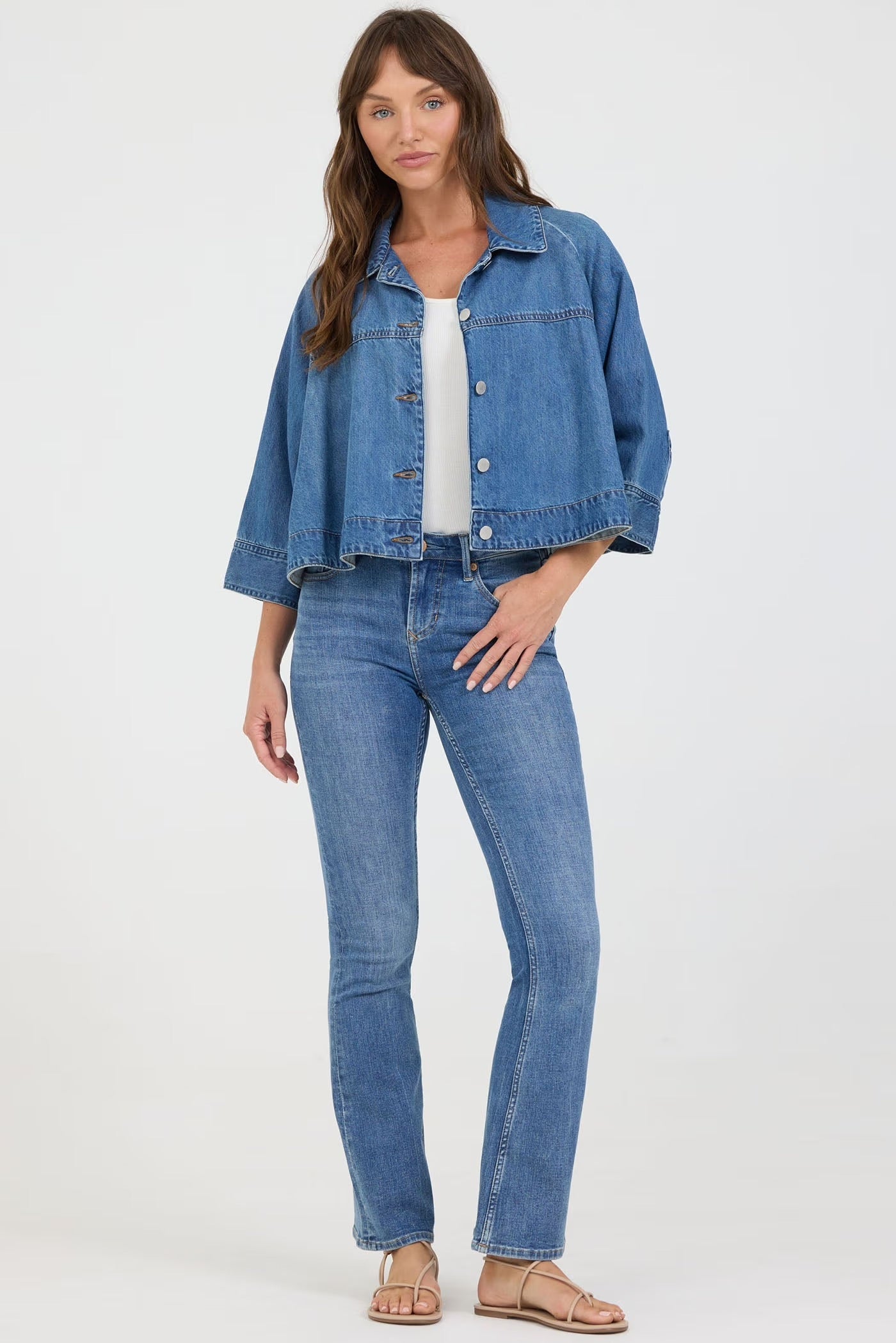 Dear John Cristo Denim Shirt - Mid Blue