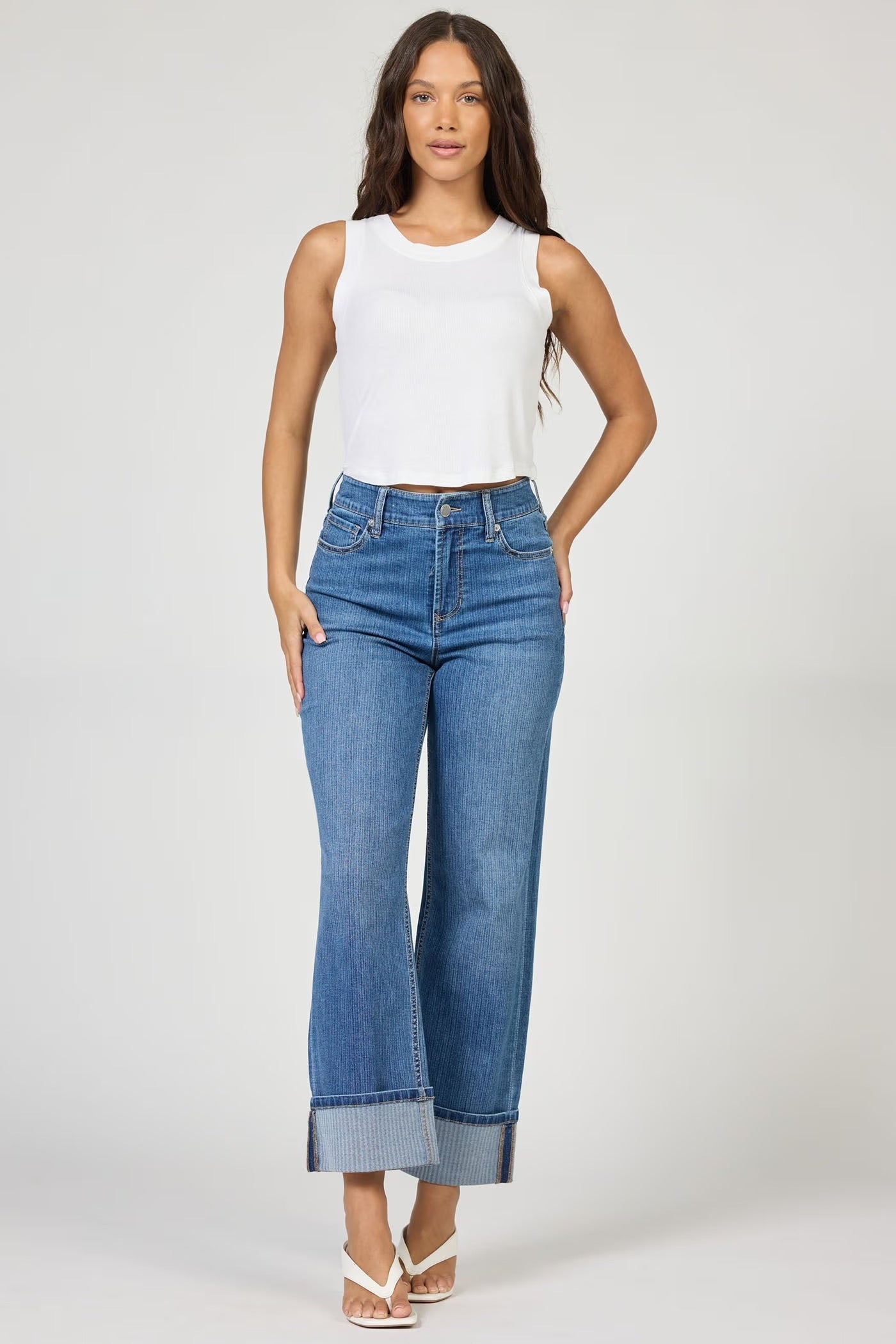 Dear John Holly Cuffed Crop Jean - Abbey Road