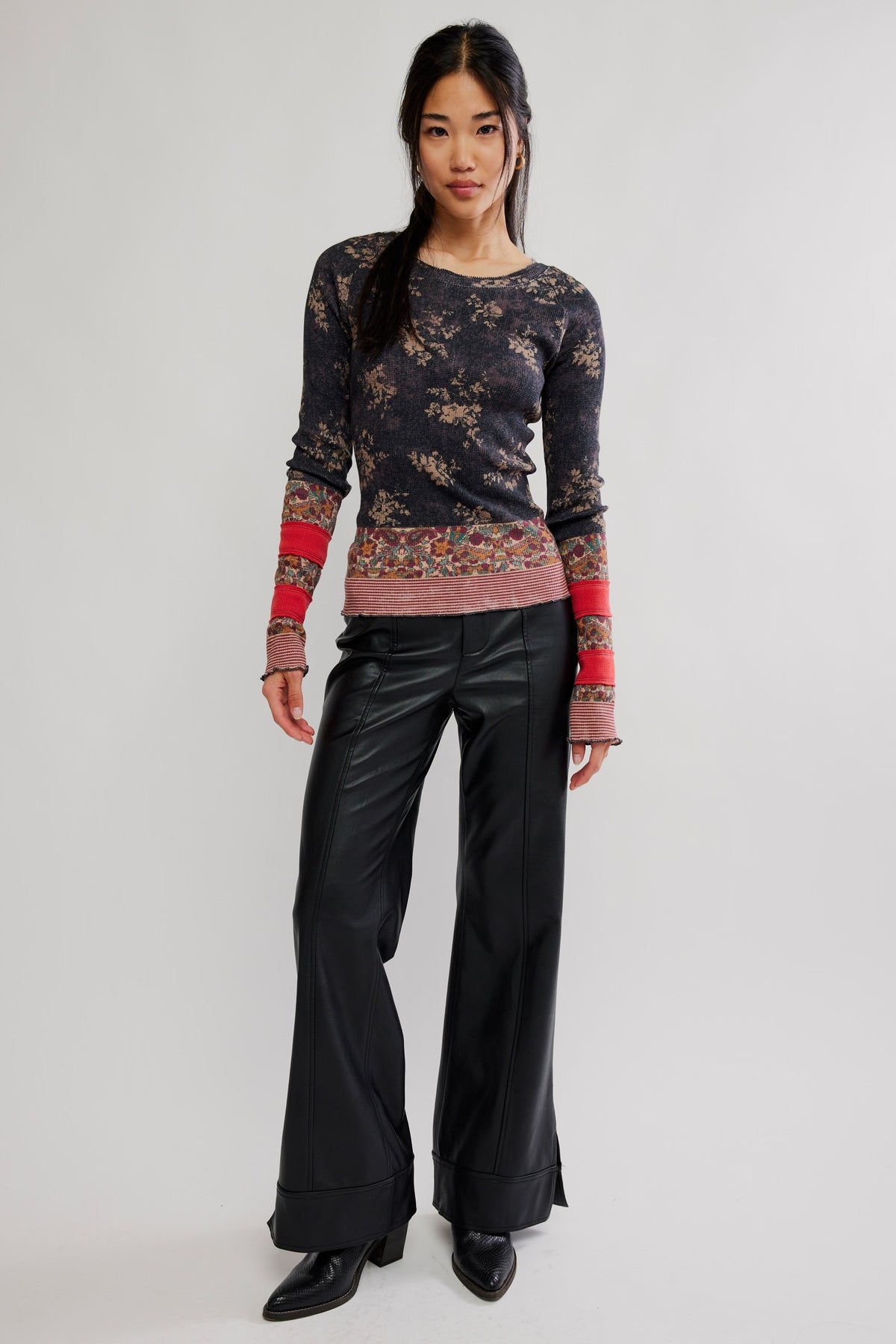 Free People Easy Does It Printed Top