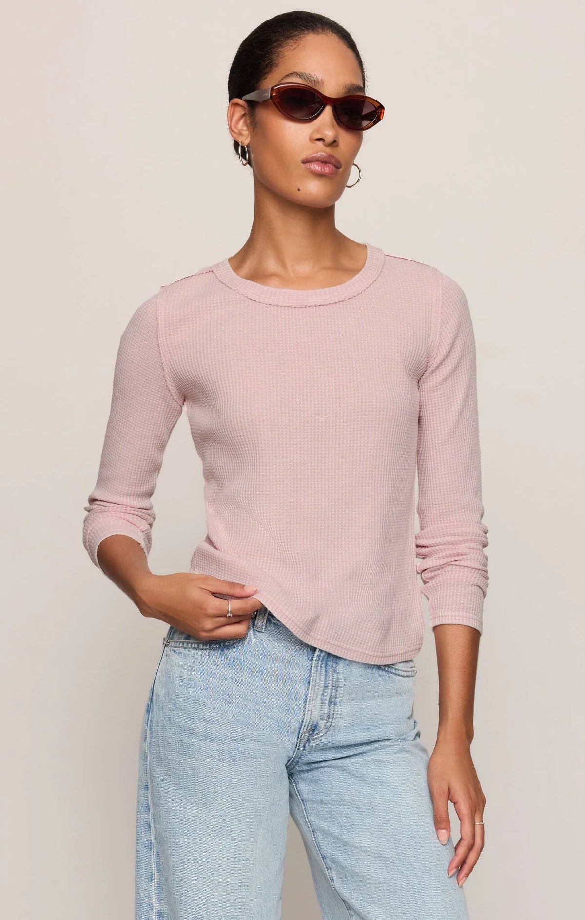 Z  Supply Arlet Mini Thermal Top - Soft Blush