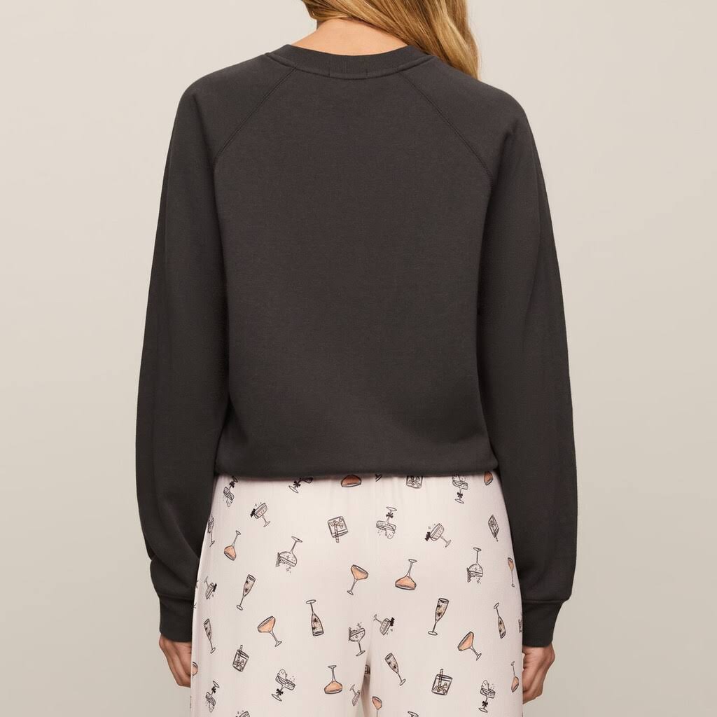 Z  Supply Booze Sweatshirt - Ash Black