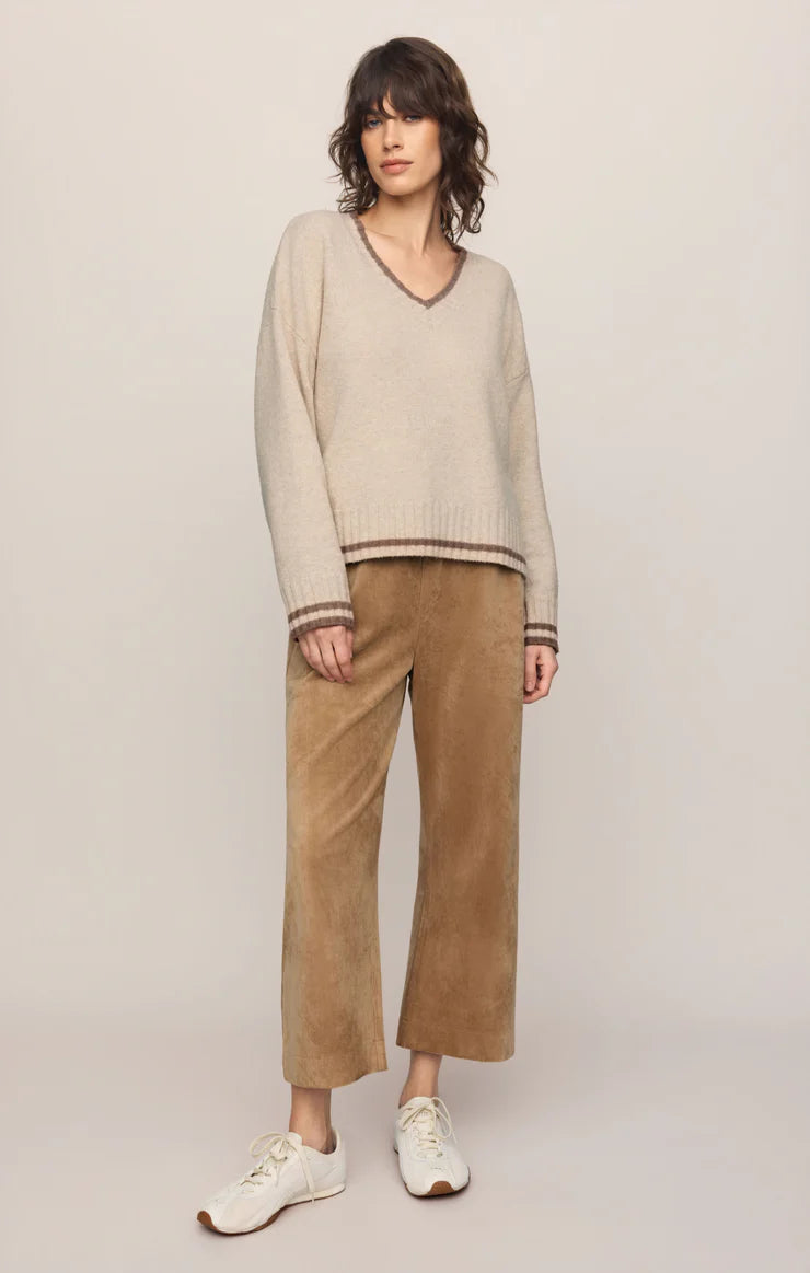 Z Supply Endure Sweater in Natural Heather - worn, relaxed silhouette
