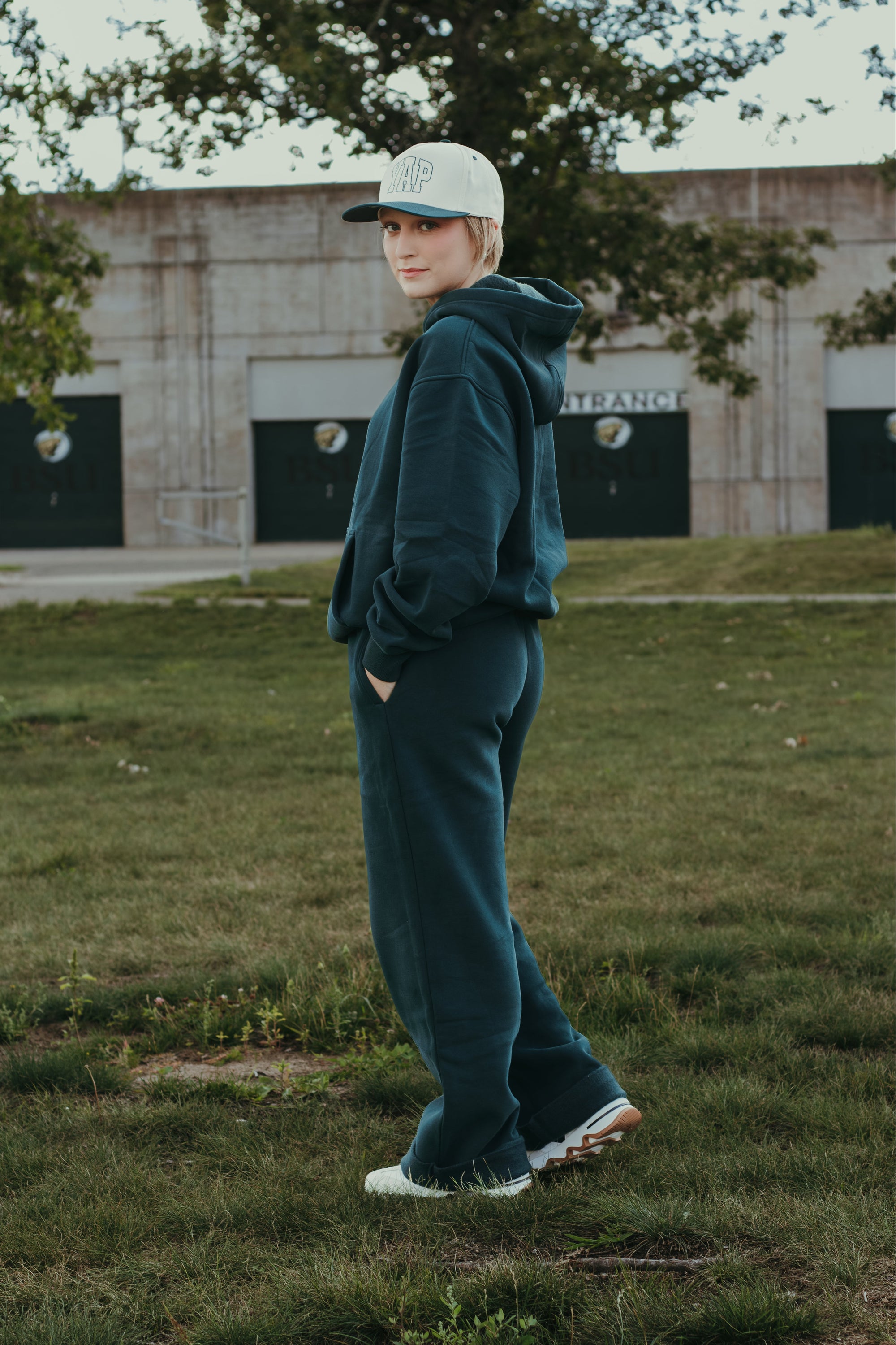TICTOC Wide Leg Sweatpant - Forest
