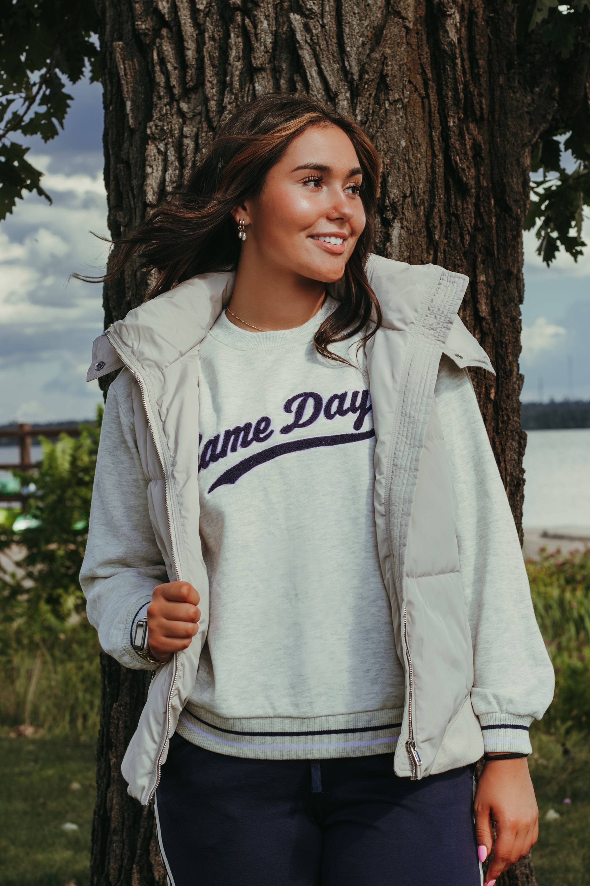 Z Supply Boyfriend Game Day Sweatshirt - Grey