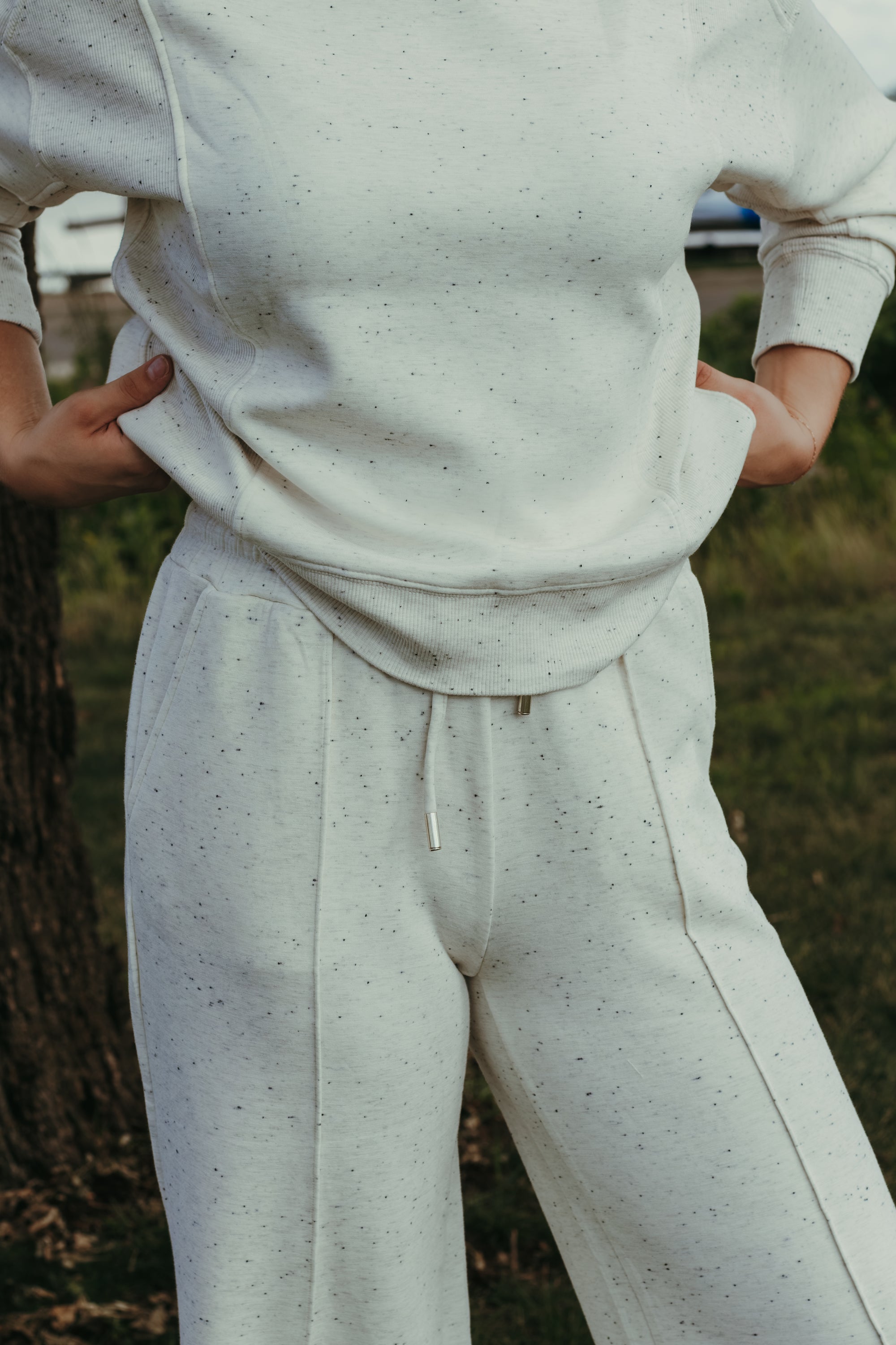 Charlie B Soft Scuba Crew Neck Sweatshirt - Cookies &amp; Cream